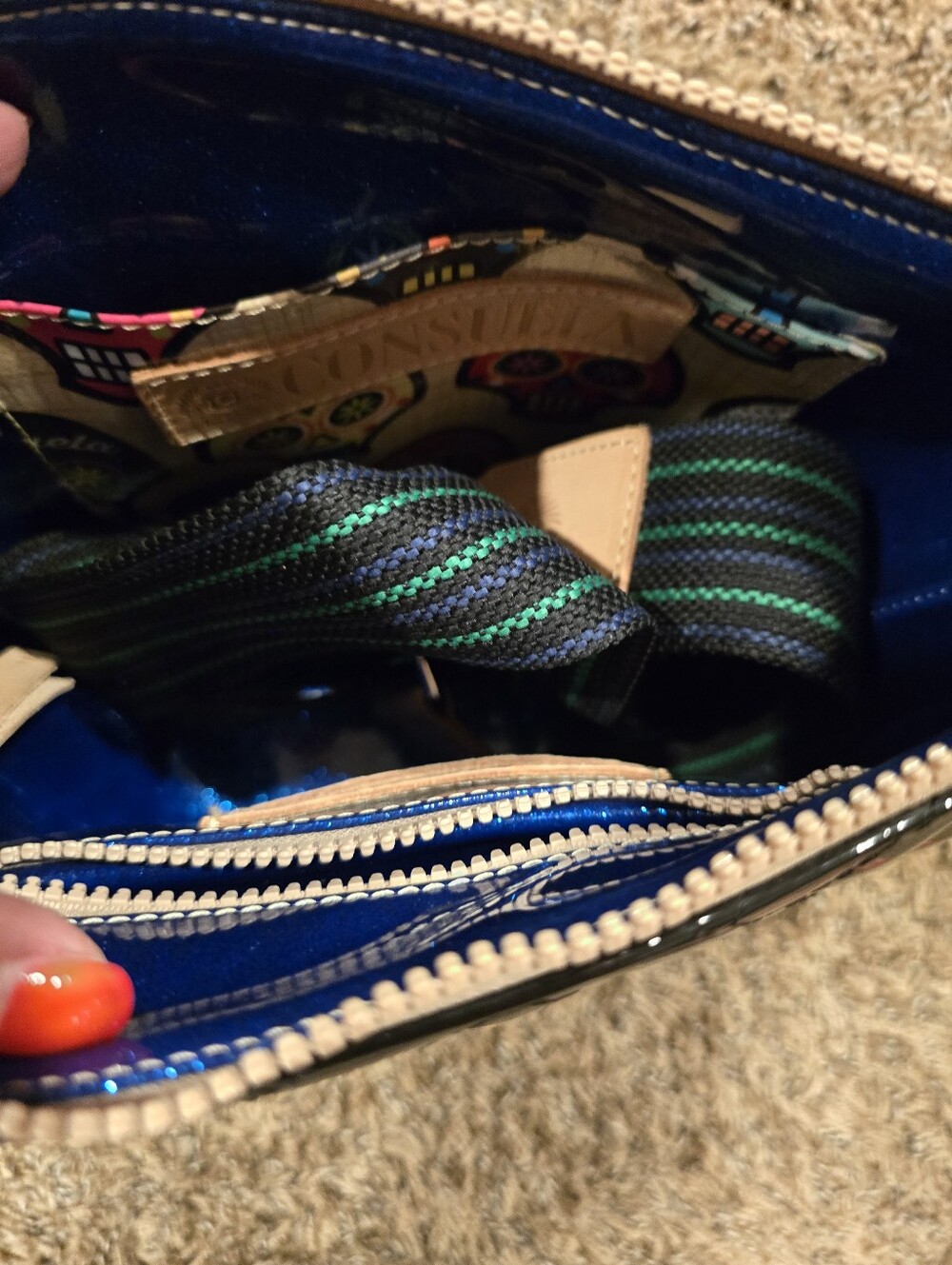 Consuela Inked Downtown Crossbody bag featuring a quilted black patent exterior - Picture 8 of 14